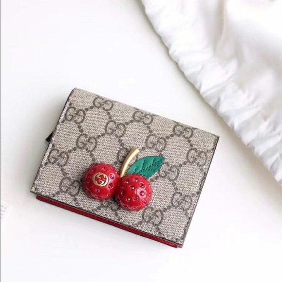 Gucci Bags Cherries Card Case Poshmark Gucci Handbags Cherries Card Case